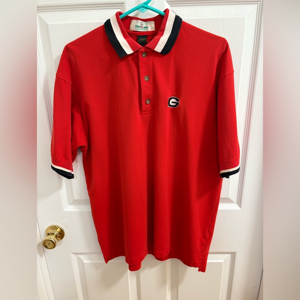 Mulligans unlimited vintage UGA golf shirt, 100% cotton